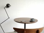 直径70cm/WALNUT無垢/カフェテーブル//リモートワーク/デスク/丸テーブル/ウォールナット/Round tableの画像
