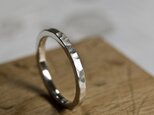 つや消し槌目 シルバーシックフラットリング 2.0mm幅 マットハンマー｜SILVER RING｜438の画像