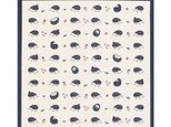 風呂敷　お弁当箱包み    日本のかたち　チーフ　綿100％　50cm×50cm　ハリネズミ　クリーム