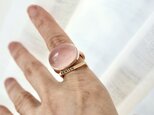 K10[朝露のpink rose] ringの画像