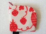 型染め 財布「苺の庭」