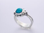 スモールスカル ターコイズ リング