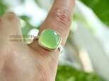 greenアップルのカルセドニー ringの画像