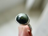 greenアンフィボールinクォーツ ringの画像