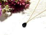 シルバー色に変更OK* 不幸を寄せ付けないお守り★モリオン（黒水晶）のしずくネックレス2　ペンダント