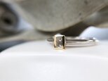 【Sample sale】K18  SV925 diamond solitaire ring  BG  #9.5の画像