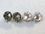 スワロフスキーのセットピアス(6mm・クリスタル&ブラックダイヤモンド)の画像