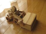 木製働く車おもちゃ（ローダー車）の画像