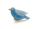 七宝焼ブローチ 青い鳥 （青空）の画像