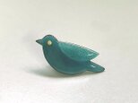七宝焼ブローチ 青い鳥 (青磁色)の画像