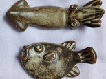 魚の箸置き　イカ・フグ