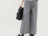 岡山デニム 毎日を上質に心地よく グレー ヘリンボーン ワイドパンツ ●ANIS-WP●