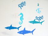 モビール　- 海の中（blue mix）サメ -の画像