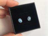 再販アクアマリンピアス
