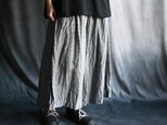 リネンスカートパンツ：ミニギンガムの画像