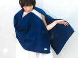 藍染Silk＆Organic cotton ちりめん生地のストールの画像