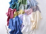 何枚も欲しい!洗練されたシンプルリネンブラウス 半袖Tシャツ 13カラー展開 半袖210406