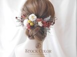 ミニダリアと紫陽花のヘッドドレス・ヘアアクセサリー＊ウェディング 結婚式 白無垢 和装 成人式 前撮り 髪飾り