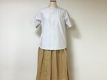 白大島紬の半袖シャツ       着物リメイク       セール