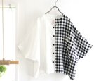 loosey goosey shirt (white x gingham)の画像