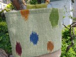 裂き織りと麻ひものトートバック
