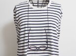 めがねストラップ S.M.Lのアジャスター付き ブラックの画像