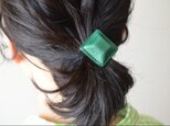 Airas Spuare~hair tie~【レザーヘアゴム】"green"の画像