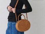 オーバル形が印象的☆2WAYショルダーかごバッグ♪ショルダーバッグ アタバッグ バリ島 かごバッグ ハンドメイド 旅行