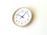 KATOMOKU plywood clock 20 ブラック km-119BK 掛け時計 木製 曲げわっぱの画像