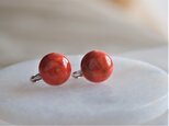 Africa coral earring アフリカ赤珊瑚 イヤリング ピアスの画像