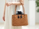 シンプルモチーフで大人の抜け感かごバッグ♪ バリ島 アタバッグ ハンドバッグ