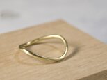 つや消し 真鍮ウェーブプレーンリング 1.5mm幅 マット｜BRASS RING｜525の画像