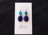 送料無料【数量限定】バイカラーピアス／lapis lazuli × turquoise