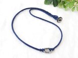 Pewter Ring Short Necklace -navy-の画像