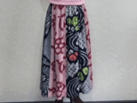 着物リメイク♪裏地付き：７８ｃｍ丈　４種類の有松鳴海絞りを組み合わせて作ったおしゃれなスカートの画像