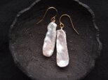 【K14gf】 Feather Pearl／フェザーパール フックピアスの画像