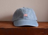 【在庫一掃SALE】 キャップ　ブタ×デニム（薄い色）