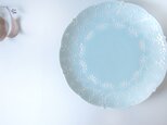 有田焼：青磁華やぎ 7寸皿の画像