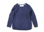 crew neck pullover (gray navy)の画像