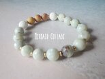 Cypress＆Amazonite Aroma bracelet☆ヒノキ☆アロマディフューザーブレスレットの画像