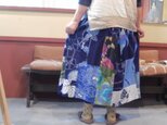 浴衣リメイク☆レトロポップなパッチスカート81cmの画像