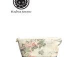 【現品1点限り‼︎】HAJIME AYUMU 高級和柄着物&高級児島デニムリメイクデザインポーチ 白 紺