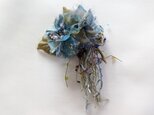 布花コサージュ　紫陽花（ブルー）/ 161883564の画像