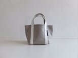 【受注制作】tote bag XS size アイスグレー（ハリのある帆布）の画像