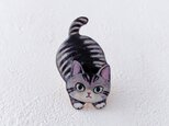 子猫のブローチ(サバトラ)の画像