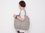 Hand block print kinchaku bag / koushiの画像