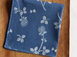 藍染 ハンカチーフミニ  「花降る日」