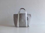 【受注制作】tote bag S size アイスグレー（ハリのある帆布）の画像