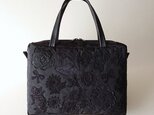 black motif lace bag