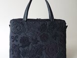 black motif lace bag